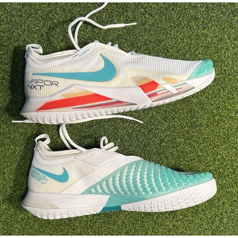 NikeCourt React Vapor NXT White Washed Teal Red Men’s Size 9 CV0724-136 Shoe